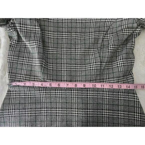 Luxology Plaid Puff Sleeve Drop Waist Houndstooth Preppy School Girl Dress S - Picture 7 of 10